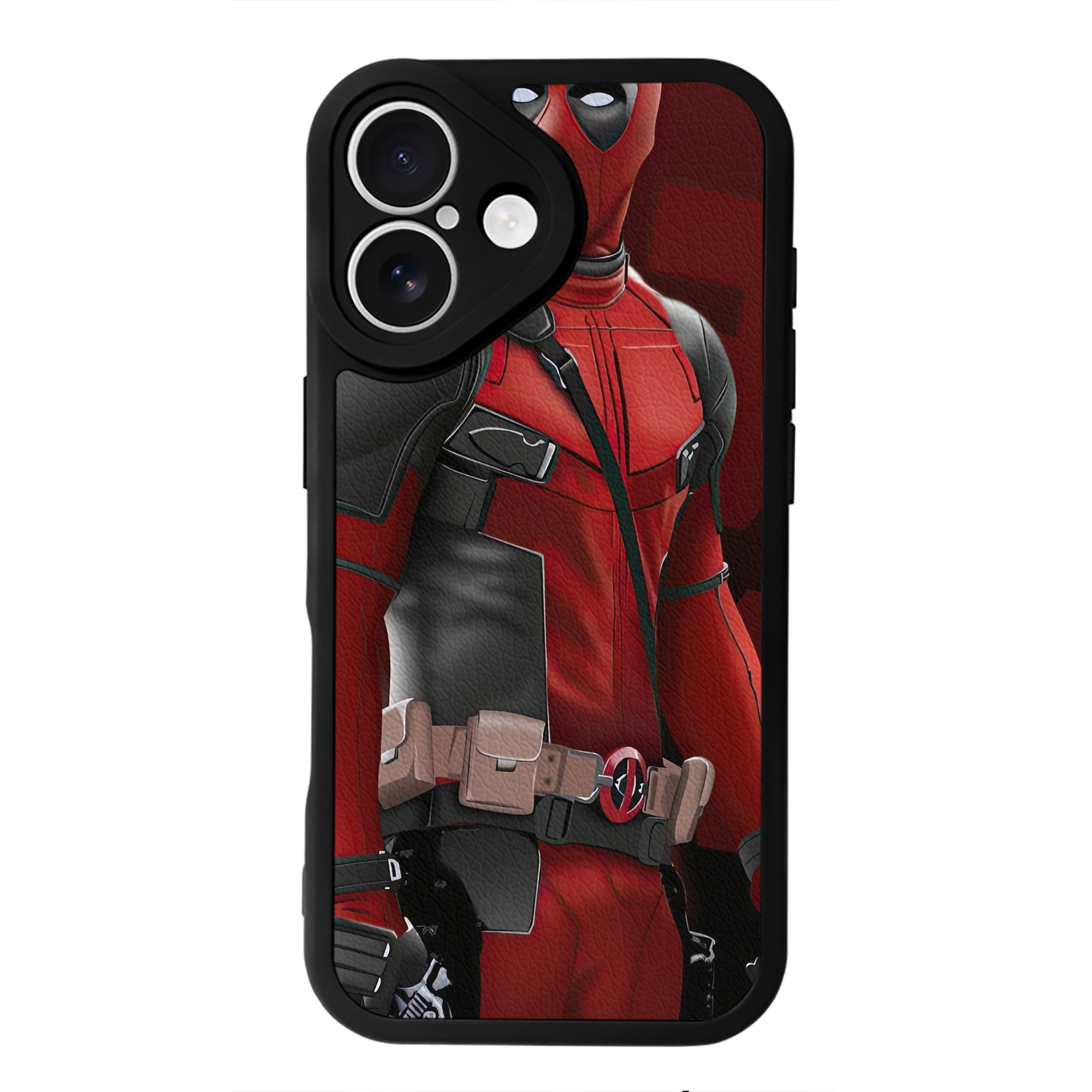 （画像用） Deadpool デッドプール 【iPhone 16シリーズ対応】シリコンスマホケース（レザー調） 材質：シリコン